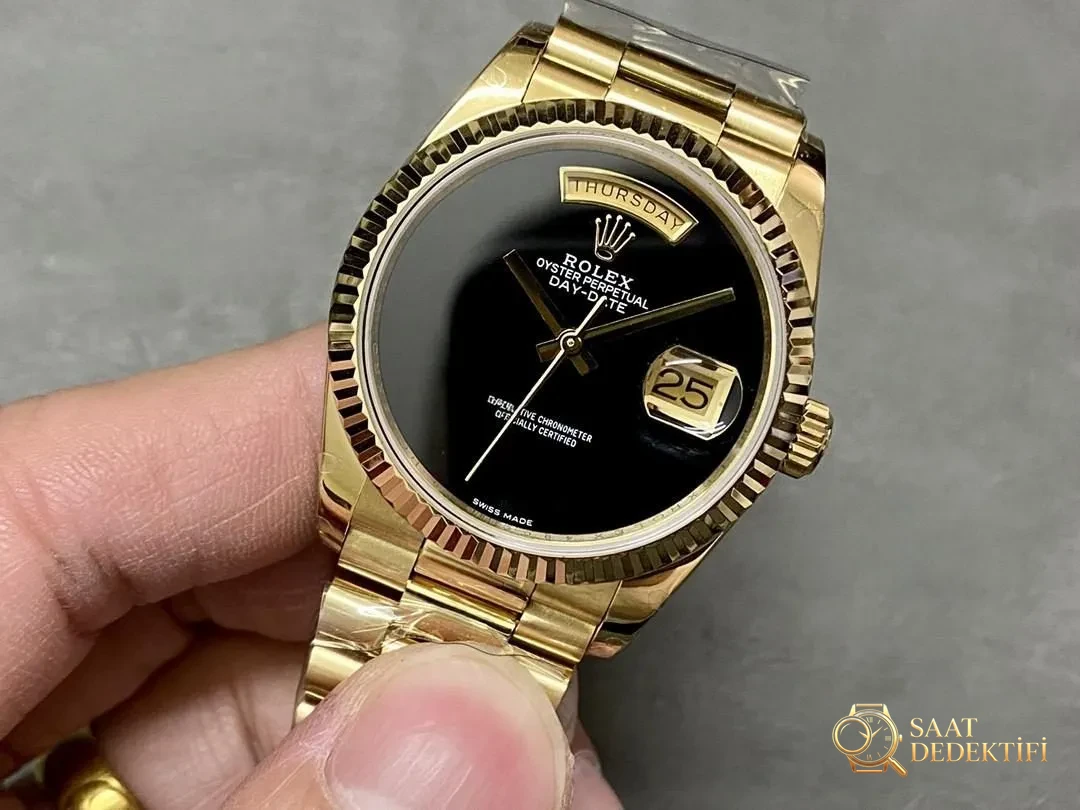 Каково качество изготовления копии Rolex Day-Date 18038 с простым циферблатом? - Профиль дела и обследование короны