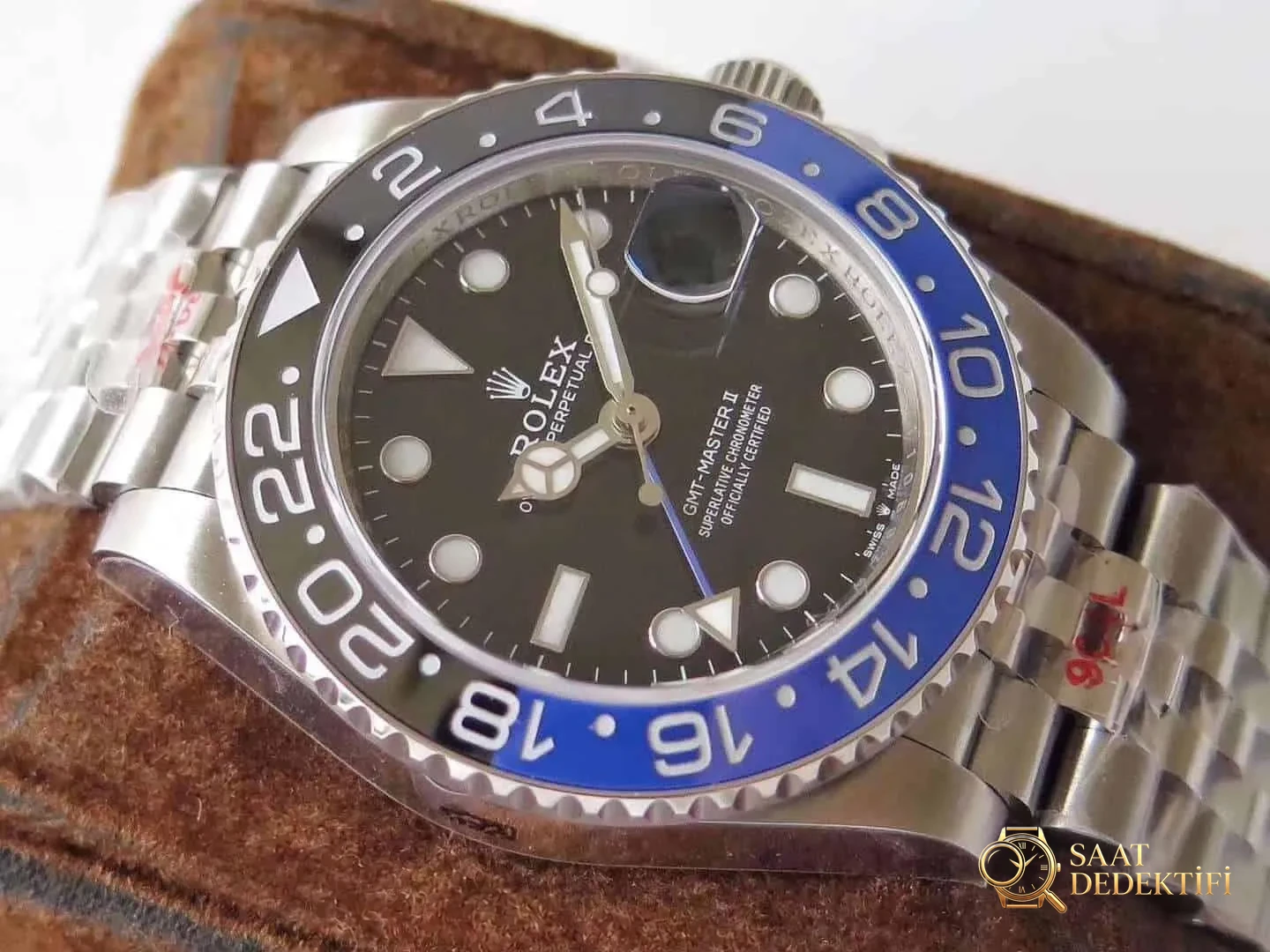 GM neues Produkt: 2019 Rolex GMT schwarz-blaue Lünette – Armbanduhr aus 904L Oyster-Stahl ist umwerfend! - Phosphor- und Super-LumiNova-Nachtansicht
