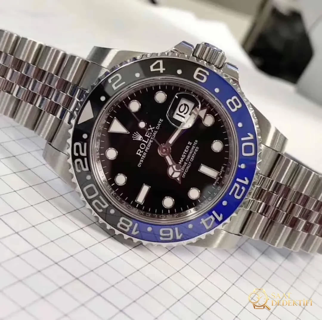 GM neues Produkt: 2019 Rolex GMT schwarz-blaue Lünette – Armbanduhr aus 904L Oyster-Stahl ist umwerfend! - Kordelstruktur und Nahtdetails