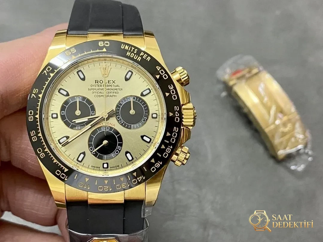 GOLD Factory Shawn Yue Daytona 146 gram ağırlık dengesi kalitesi nasıl? - Kadran Detayı ve Bezel İşçiliği