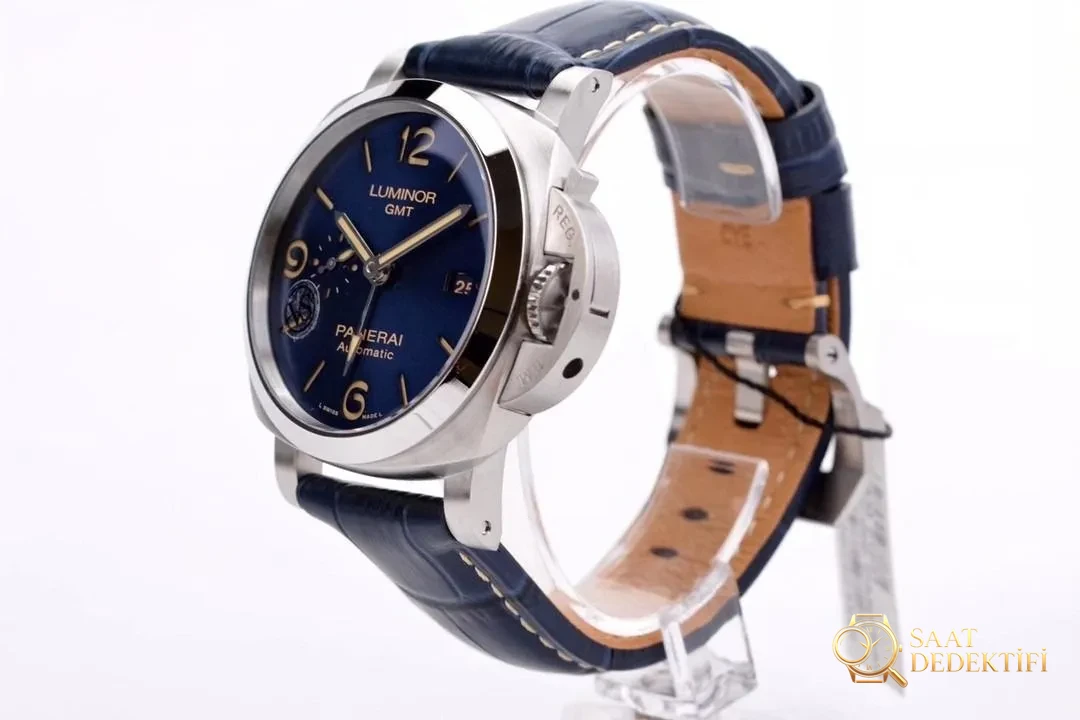 Göze hitap eden bir model: VS Factory Panerai 1033 mavi kadran GMT saatinin kısa incelemesi - Klips Kilidi ve Lazer Damgalar