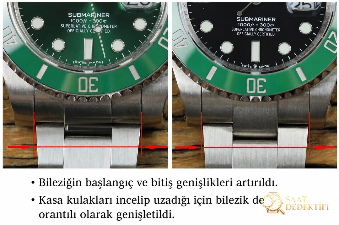 Green Fabrikası 2020 Yeni 41 mm Rolex Yeşil Su Hayaleti (Green Submariner) 126610LV İlk Çıkış İncelemesi - Bilezik, Toka ve Klips Mekanizması