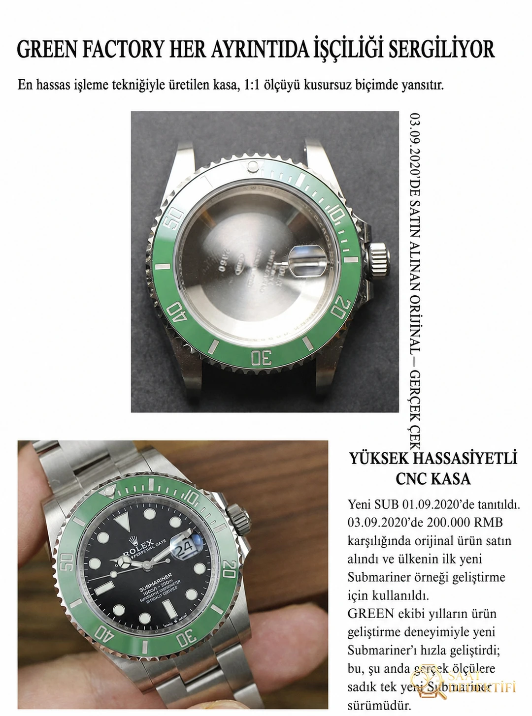 Green Fabrikası 2020 Yeni 41 mm Rolex Yeşil Su Hayaleti (Green Submariner) 126610LV İlk Çıkış İncelemesi - Bilekte Duruş ve Kasa Orantısı