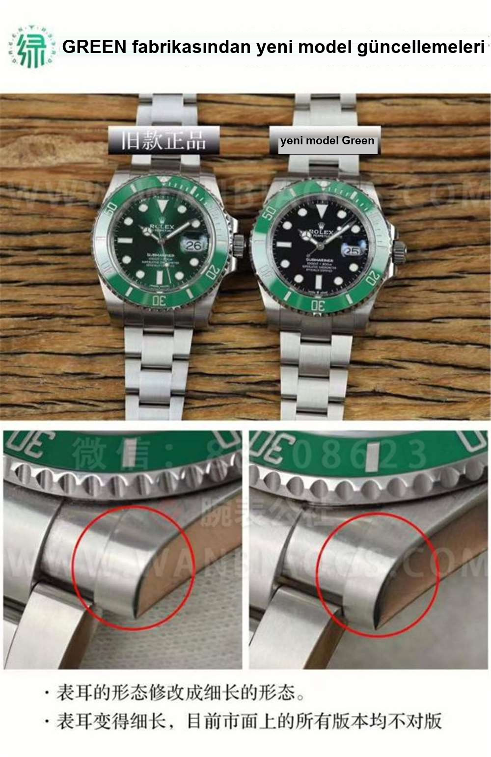 GREEN Factory Rolex 41 mm yeşil su hayaleti siyah kadran ilk kez tanıtılıyor — 2. fotoğraf