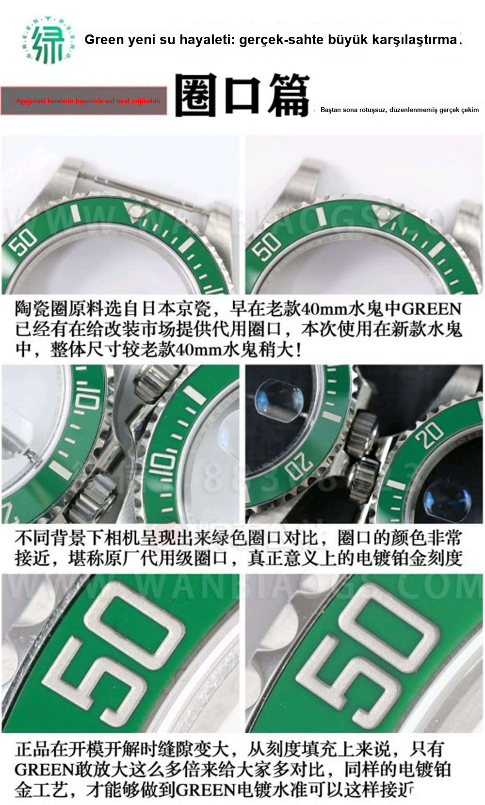 GREEN Factory Rolex 41 mm yeşil su hayaleti siyah kadran ilk kez tanıtılıyor — 5. fotoğraf