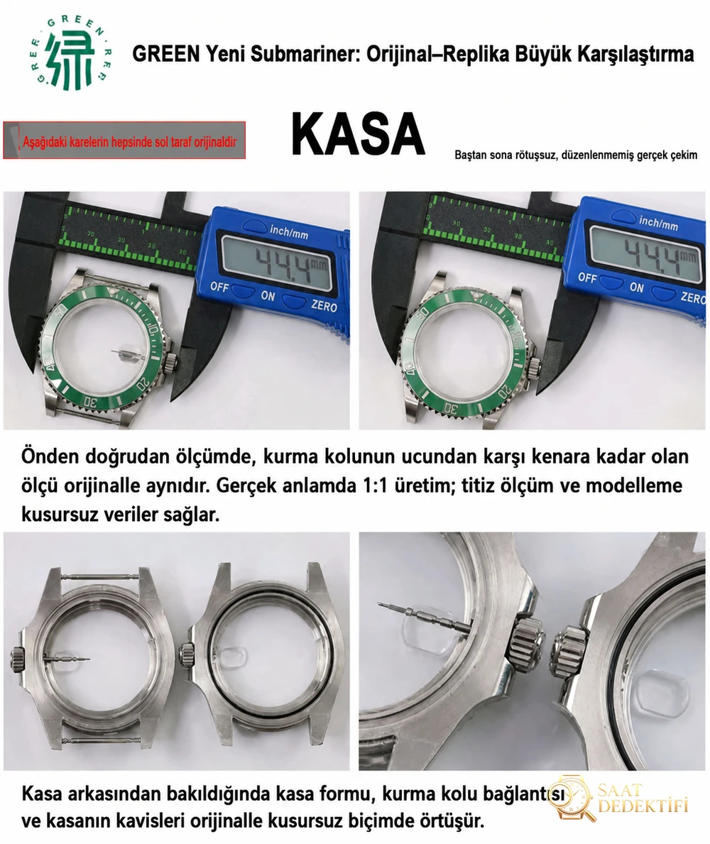 GREEN Factory Rolex 41 mm yeşil su hayaleti siyah kadran ilk kez tanıtılıyor - Makro Kadran ve İndeks İşçiliği
