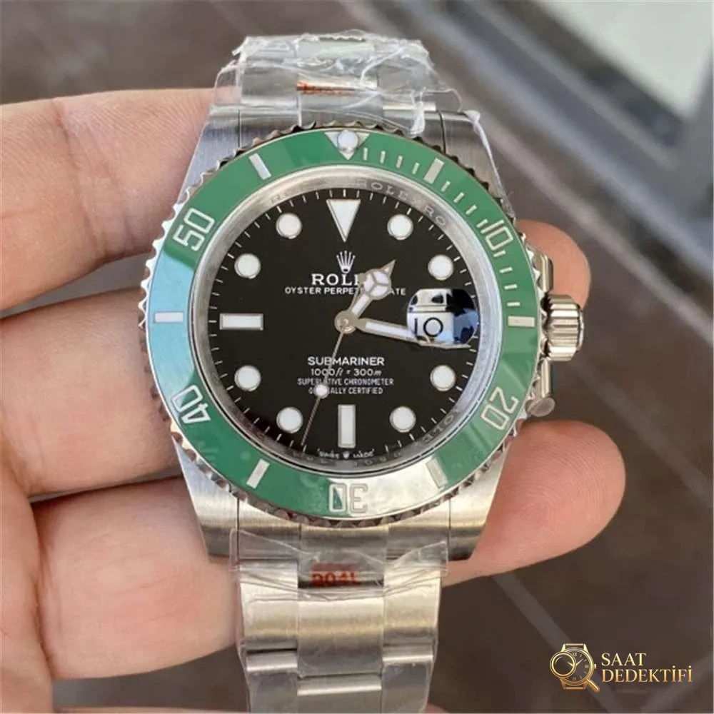 GREEN Factory Rolex 41 mm yeşil su hayaleti siyah kadran ilk kez tanıtılıyor - Toka İçi Mikro Ayar Mekanizması