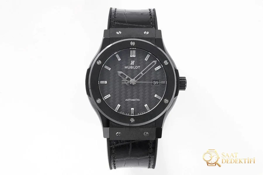 GS Factory Hublot Classic Fusion serisi (gri kadran) seramik saat incelemesi - Kadran Detayı ve Bezel İşçiliği