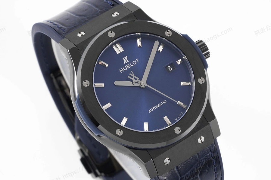 GS Factory Hublot Classic Fusion serisi (mavi kadran) seramik saat incelemesi — 3. fotoğraf