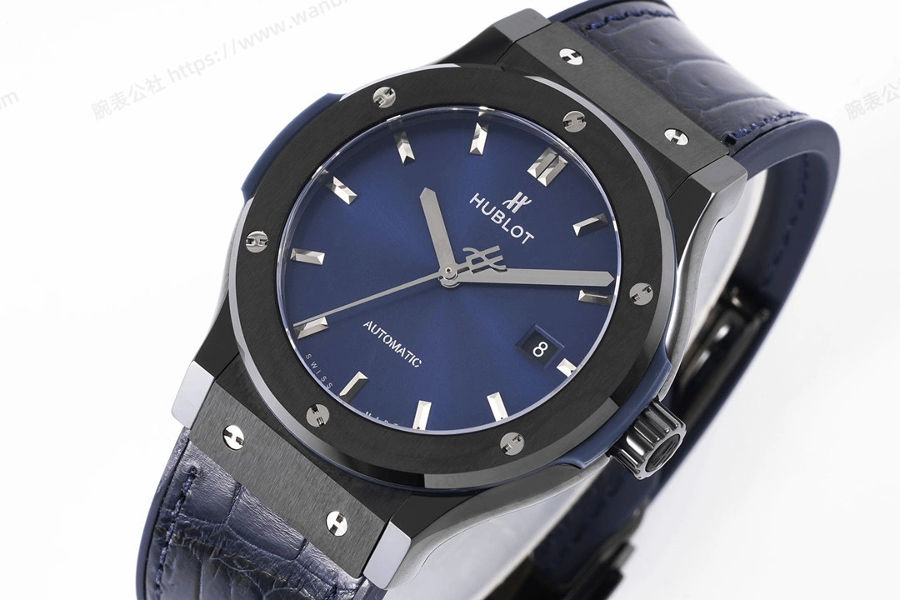 GS Factory Hublot Classic Fusion serisi (mavi kadran) seramik saat incelemesi — 4. fotoğraf