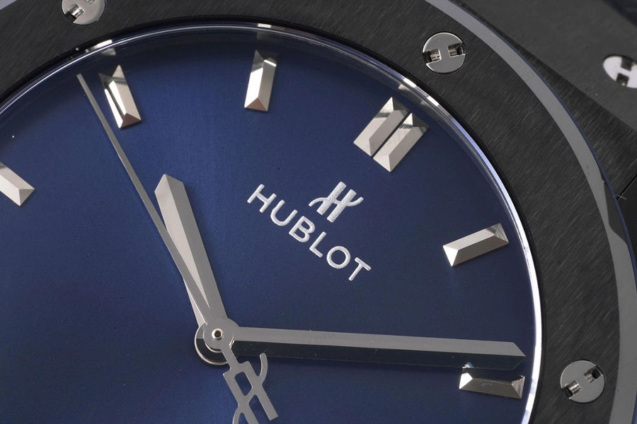 GS Factory Hublot Classic Fusion serisi (mavi kadran) seramik saat incelemesi — 5. fotoğraf