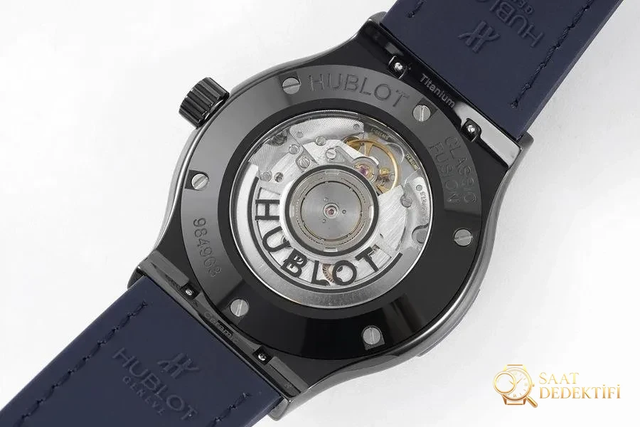 GS Factory Hublot Classic Fusion serisi (mavi kadran) seramik saat incelemesi - Fosfor ve Super-LumiNova Gece Görünümü