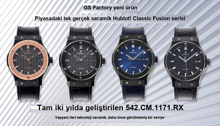 GS Factory Hublot Classic Fusion serisi (rose gold) seramik saat incelemesi — 1. fotoğraf