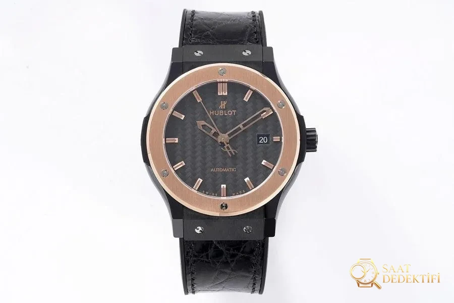 GS Factory Hublot Classic Fusion serisi (rose gold) seramik saat incelemesi - Kadran Detayı ve Bezel İşçiliği