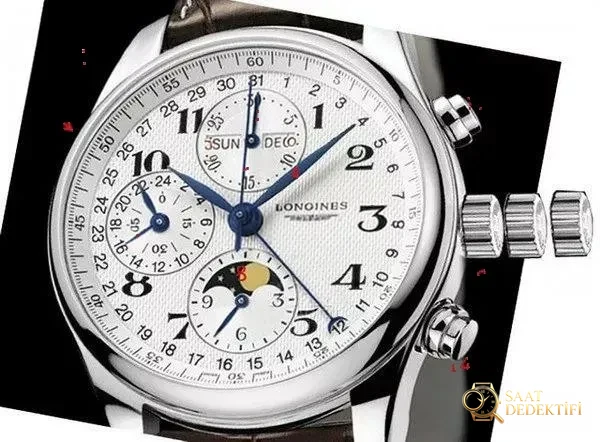 GS Factory Longines Master Collection ay evreli sekiz akrepli replika saat gerçek-replika karşılaştırması incelemesi - Bilezik Bakla Ayrımı ve Pim Yapısı