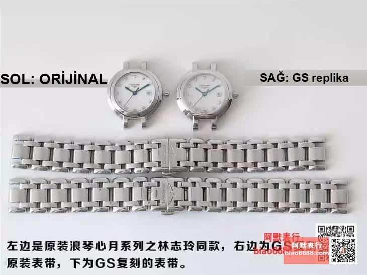 GS Factory Longines PrimaLuna Kuvars Kadın Saati Gerçek-Replika Karşılaştırması İncelemesi — 4. fotoğraf