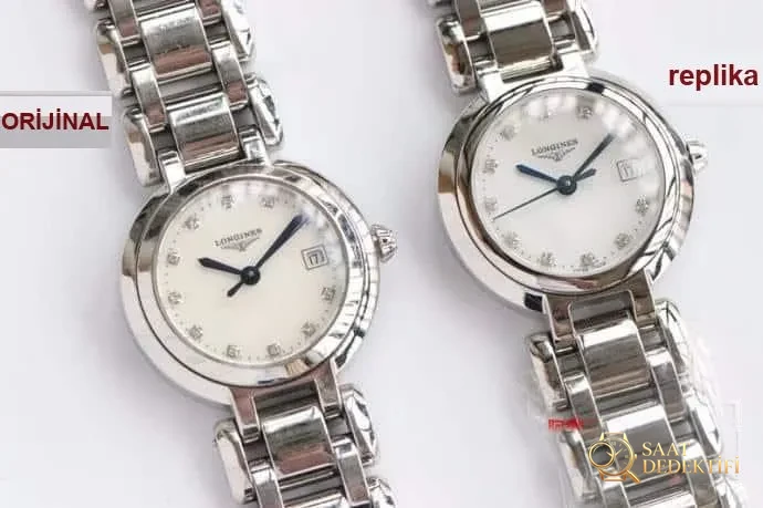 GS Factory Longines PrimaLuna Kuvars Kadın Saati Gerçek-Replika Karşılaştırması İncelemesi - Klips Kilidi ve Lazer Damgalar