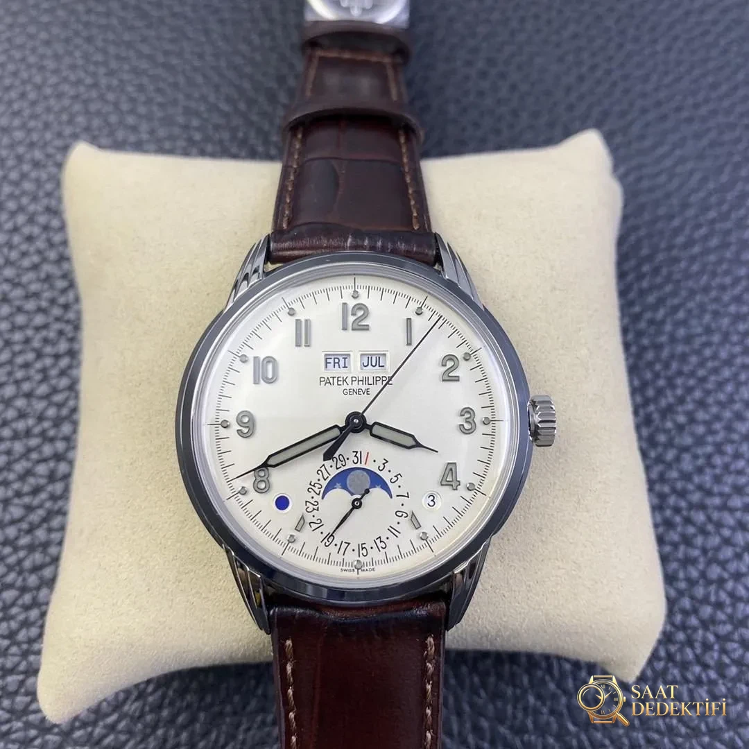 GS Factory Patek Philippe 5320G-001 Karmaşık Fonksiyonlu Saat Replika - Kasa Profili ve Kurma Kolu İncelemesi