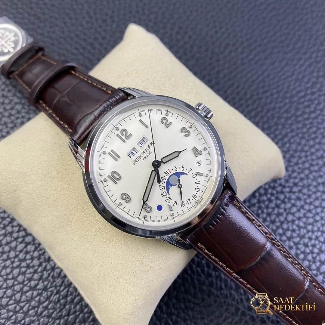 GS Factory Patek Philippe 5320G-001 Karmaşık Fonksiyonlu Saat Replika - Arka Kapak ve Mekanizma Detayı