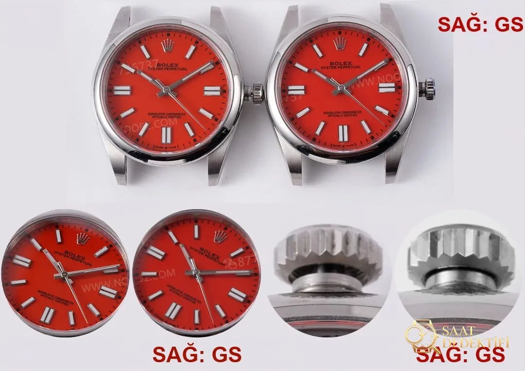 GS Factory Rolex Oyster Perpetual 124300 ile Orijinal Arasındaki Fark Nerede? - Kasa Profili ve Kurma Kolu İncelemesi