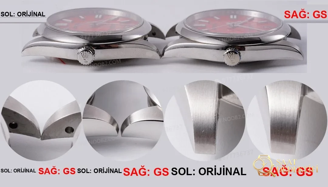 GS Factory Rolex Oyster Perpetual 124300 ile Orijinal Arasındaki Fark Nerede? - Klips Kilidi ve Lazer Damgalar