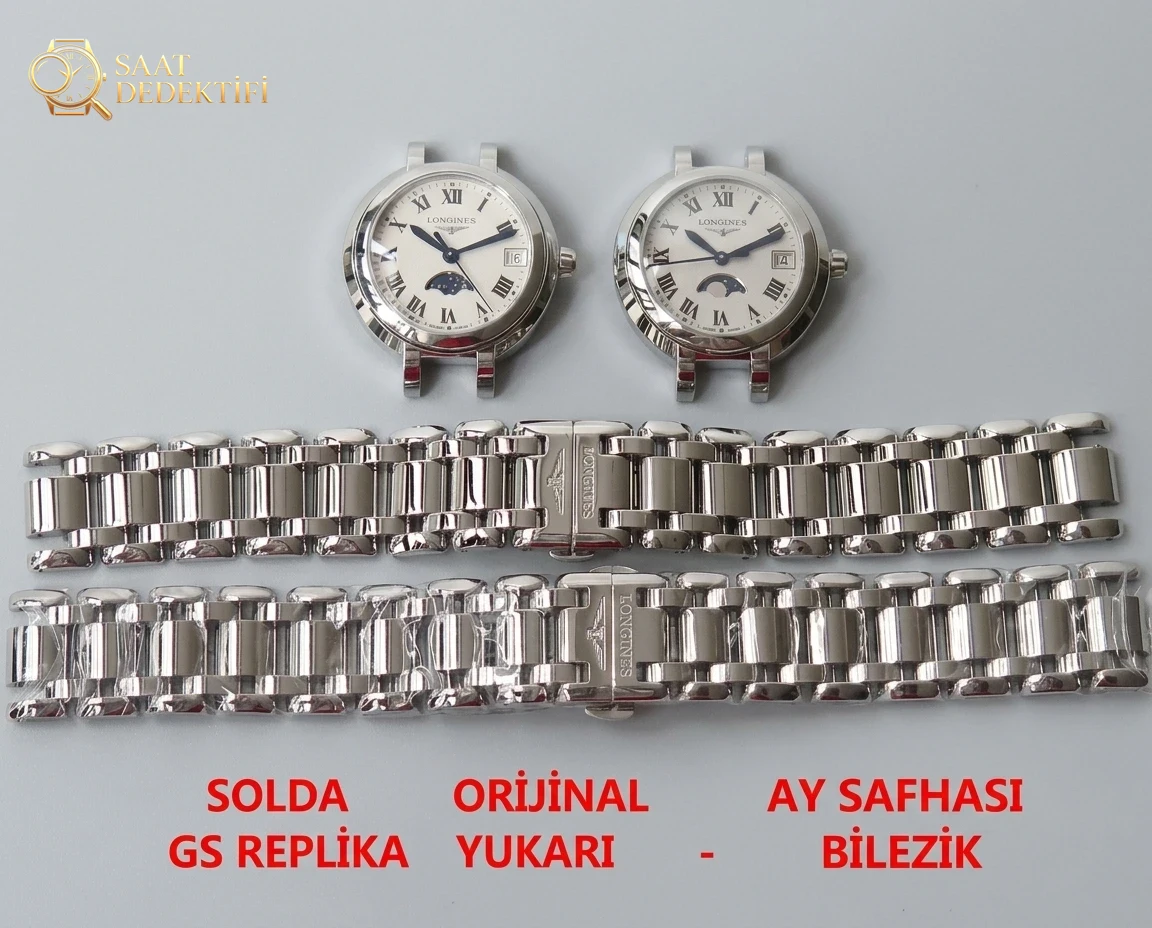 GS Longines PrimaLuna ay evreli orijinal İsviçre kuvars mekanizmalı kadın kol saati nasıl? - Kasa Profili ve Kurma Kolu İncelemesi