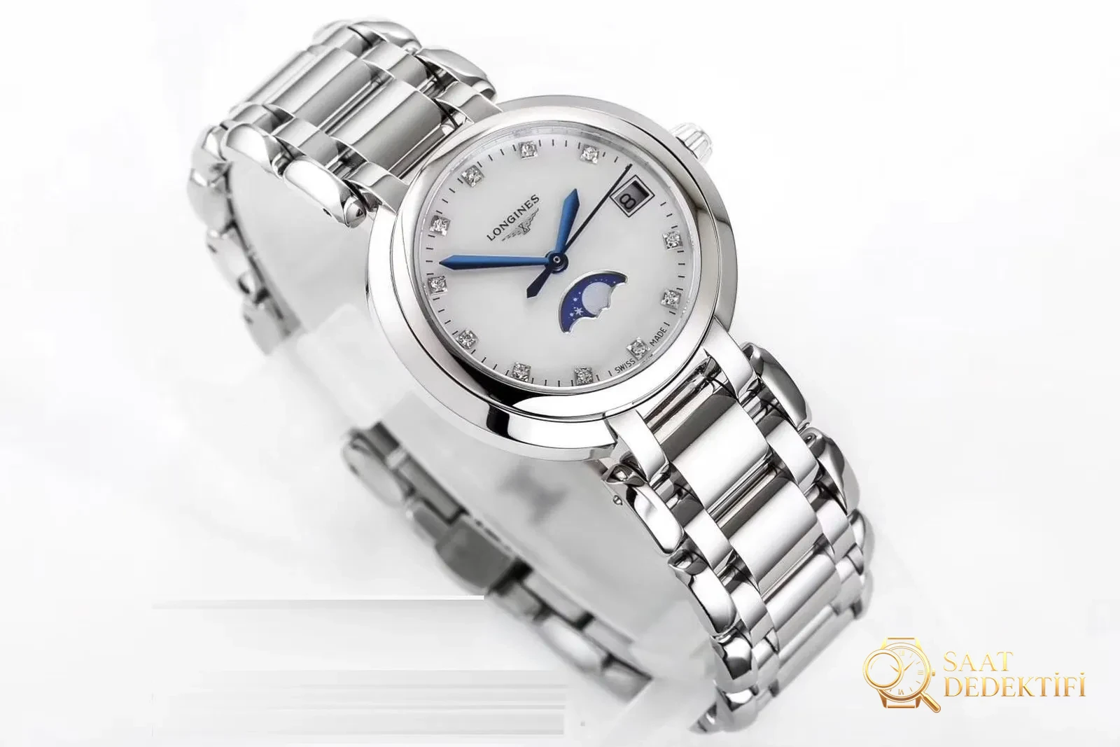 GS Longines PrimaLuna ay evreli orijinal İsviçre kuvars mekanizmalı kadın kol saati nasıl? - Kadran İbreleri ve Saniye Akışı