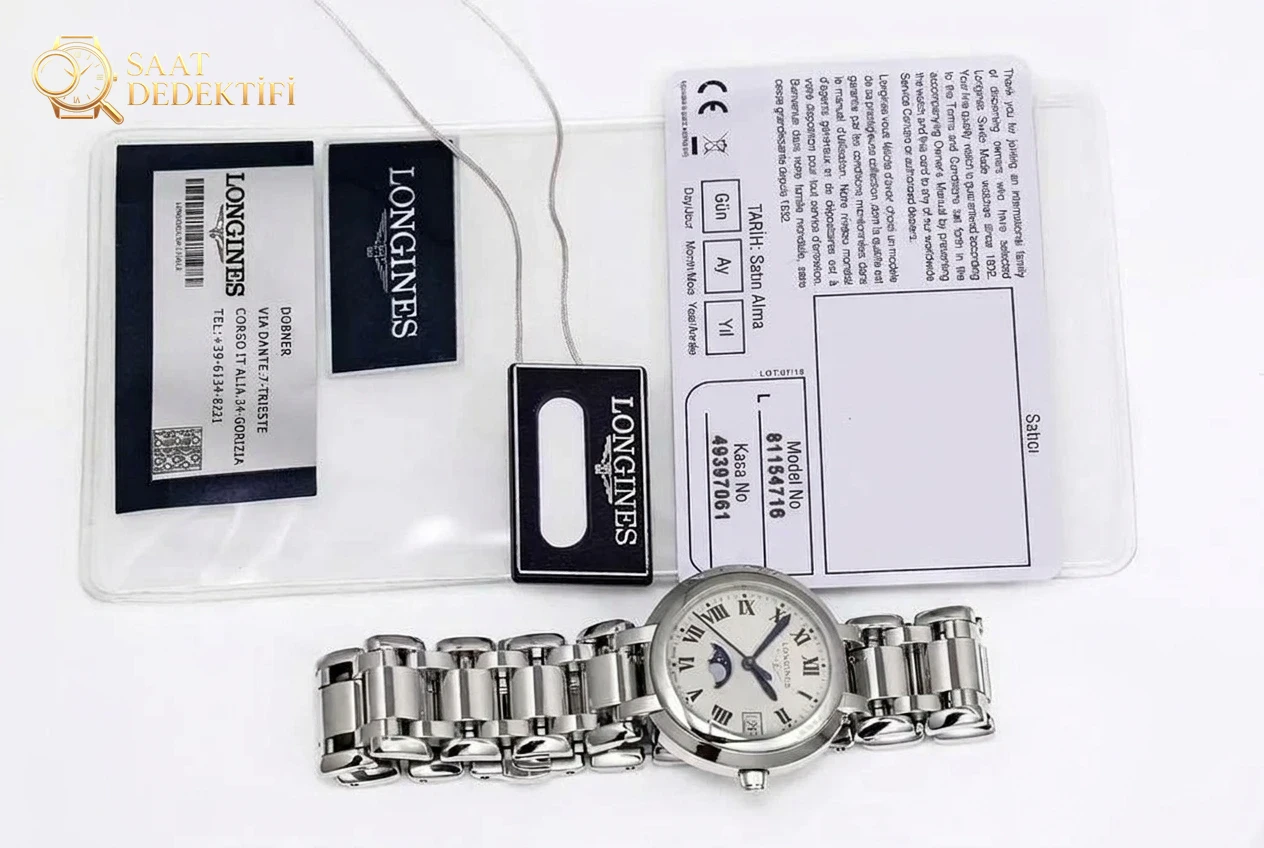 GS Longines PrimaLuna ay evreli orijinal İsviçre kuvars mekanizmalı kadın kol saati nasıl? - Makro Mekanizma Köprüleri ve Cenevre Çizgileri