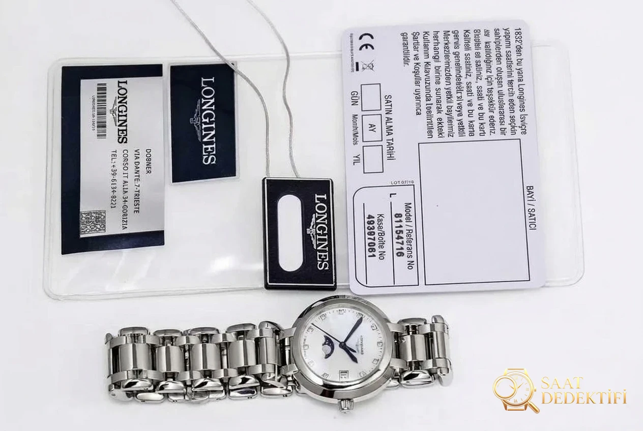 GS Longines PrimaLuna ay evreli orijinal İsviçre kuvars mekanizmalı kadın kol saati nasıl? - Balans Çarkı ve Zemberek Aksamı