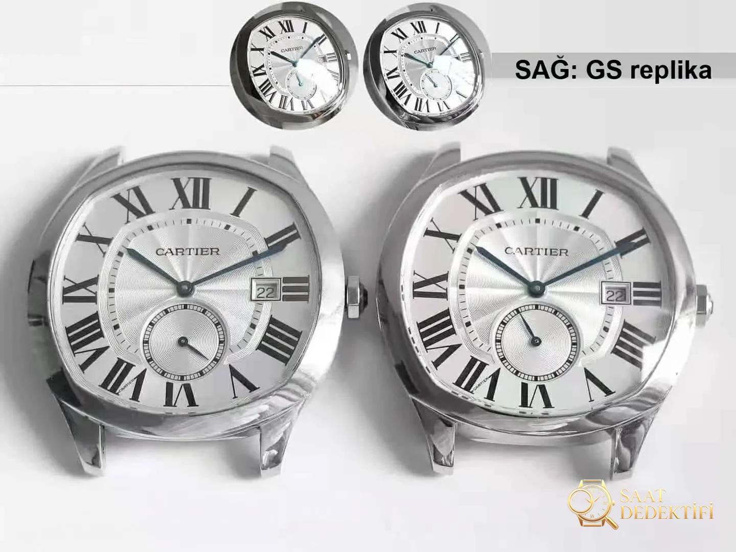 GS yeni ürünü görkemli şekilde piyasada [Eşsiz — Sağlam ve Zarif] GS yeni ürün — Cartier Drive de Cartier serisi kol saati - Kadran Detayı ve Bezel İşçiliği