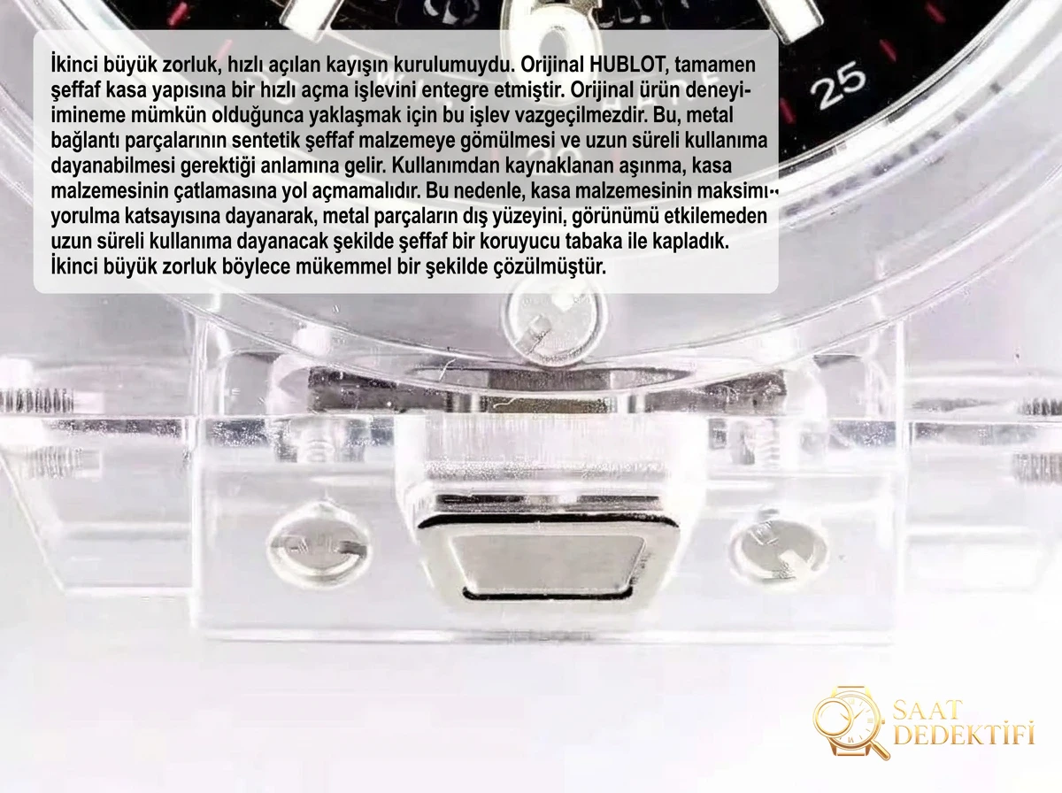 HB Hublot Şeffaf BIG BANG 411.JX.1170.RX İncelemesi - Arka Kapak ve Mekanizma Detayı