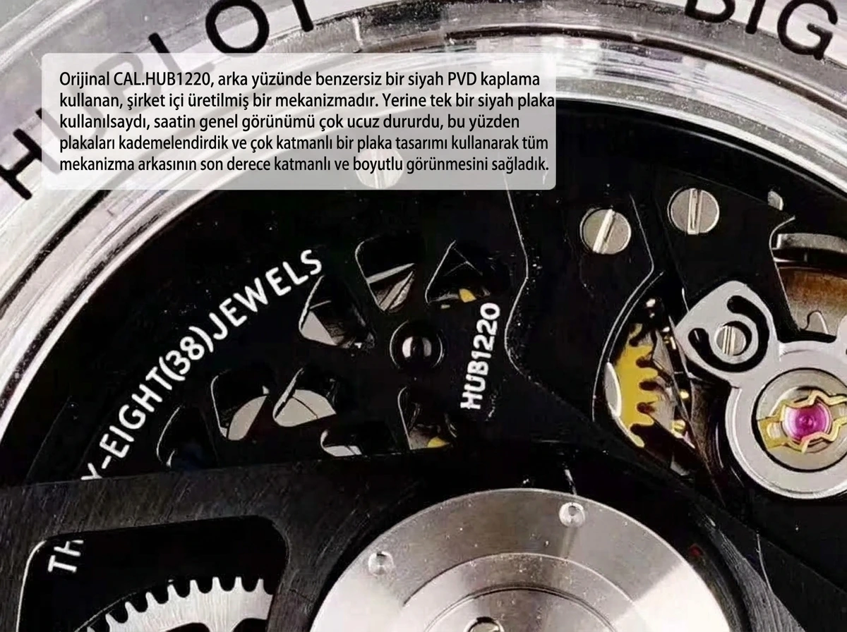 HB Hublot Şeffaf BIG BANG 411.JX.1170.RX İncelemesi - Bilezik, Toka ve Klips Mekanizması