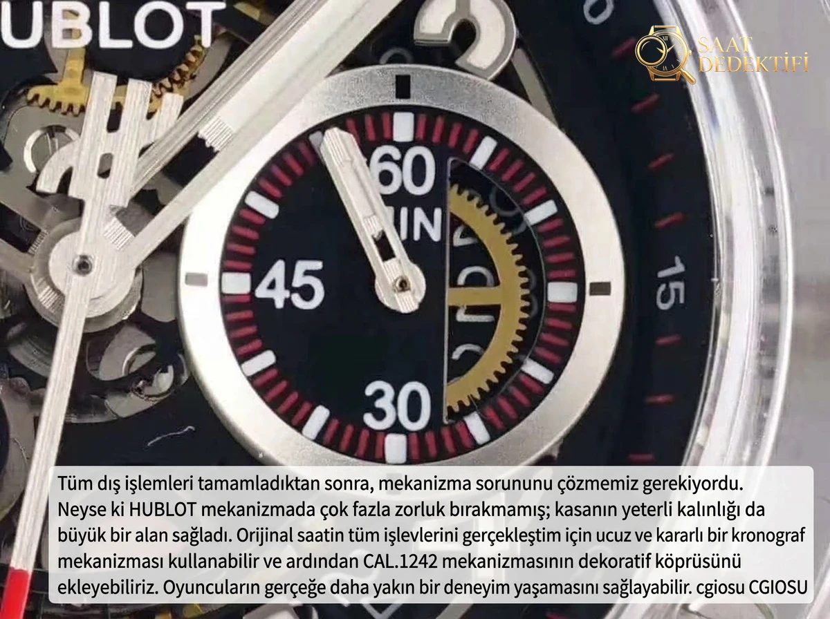 HB Hublot Şeffaf BIG BANG 411.JX.1170.RX İncelemesi - Klips Kilidi ve Lazer Damgalar