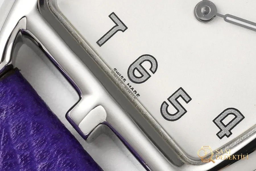 Hermes Cape Cod tonneau 26,5 mm zarif paslanmaz çelik kol saati - Bilezik, Toka ve Klips Mekanizması