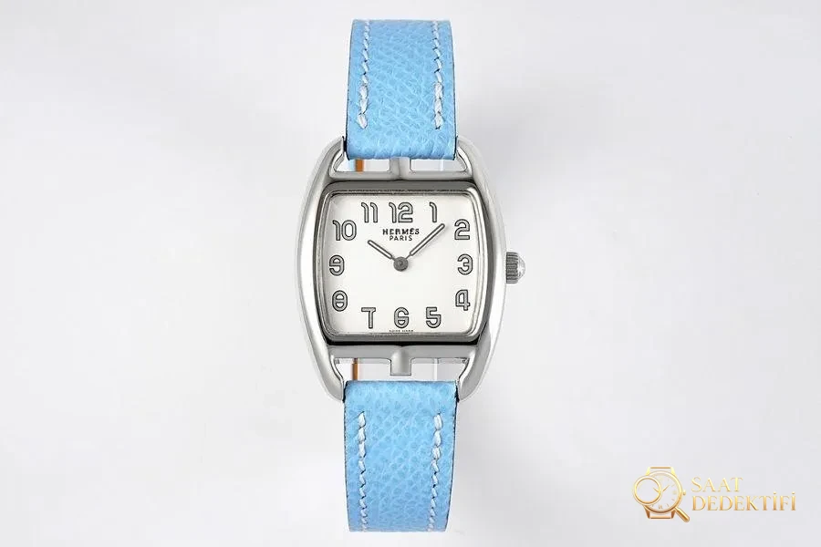 Hermes Cape Cod tonneau 26.5 MM kompakt paslanmaz çelik kol saati No.2 - ön görünüm