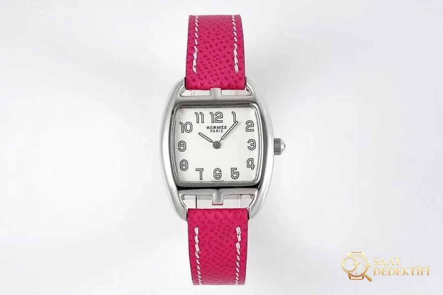 Hermes Cape Cod tonneau 26.5 MM küçük paslanmaz çelik kol saati No.2 - ön görünüm
