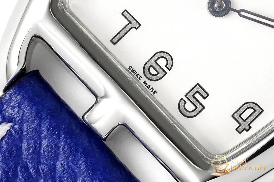 Hermes Cape Cod tonneau 26.5 MM şık paslanmaz çelik kol saati - Bilezik, Toka ve Klips Mekanizması
