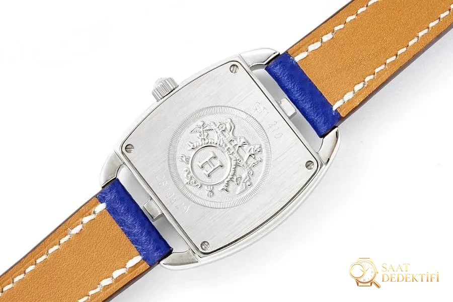 Hermes Cape Cod tonneau 26.5 MM şık paslanmaz çelik kol saati - Klips Kilidi ve Lazer Damgalar