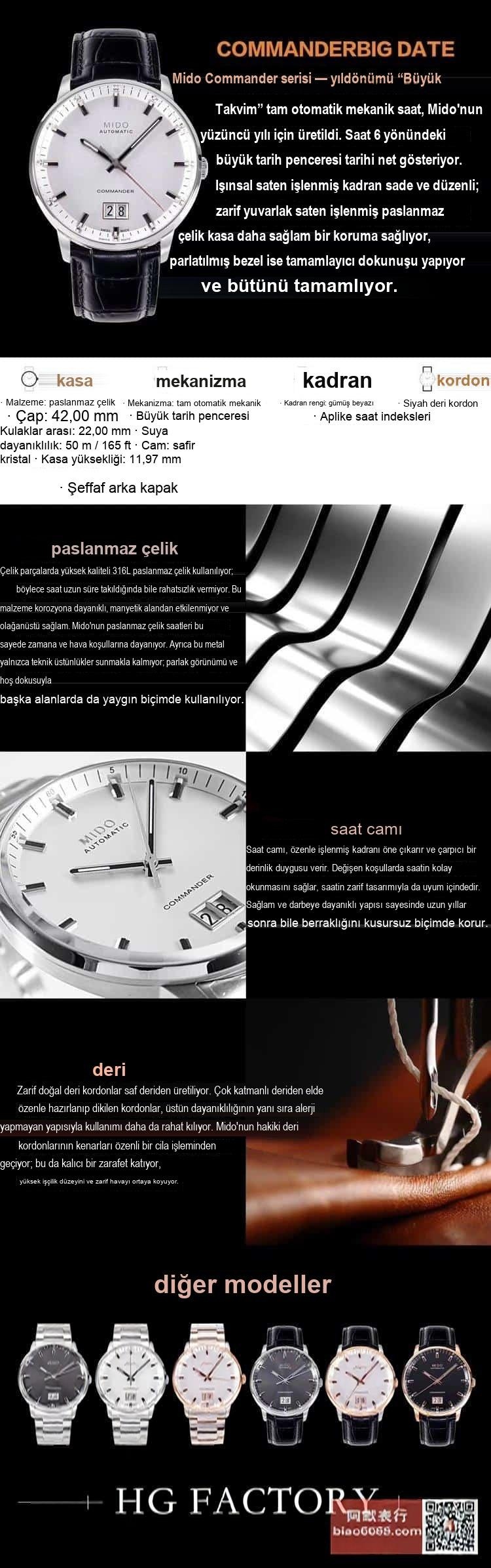 HG üretimi MIDO Commander (Multifort/Commander) serisi kol saati — 2. fotoğraf