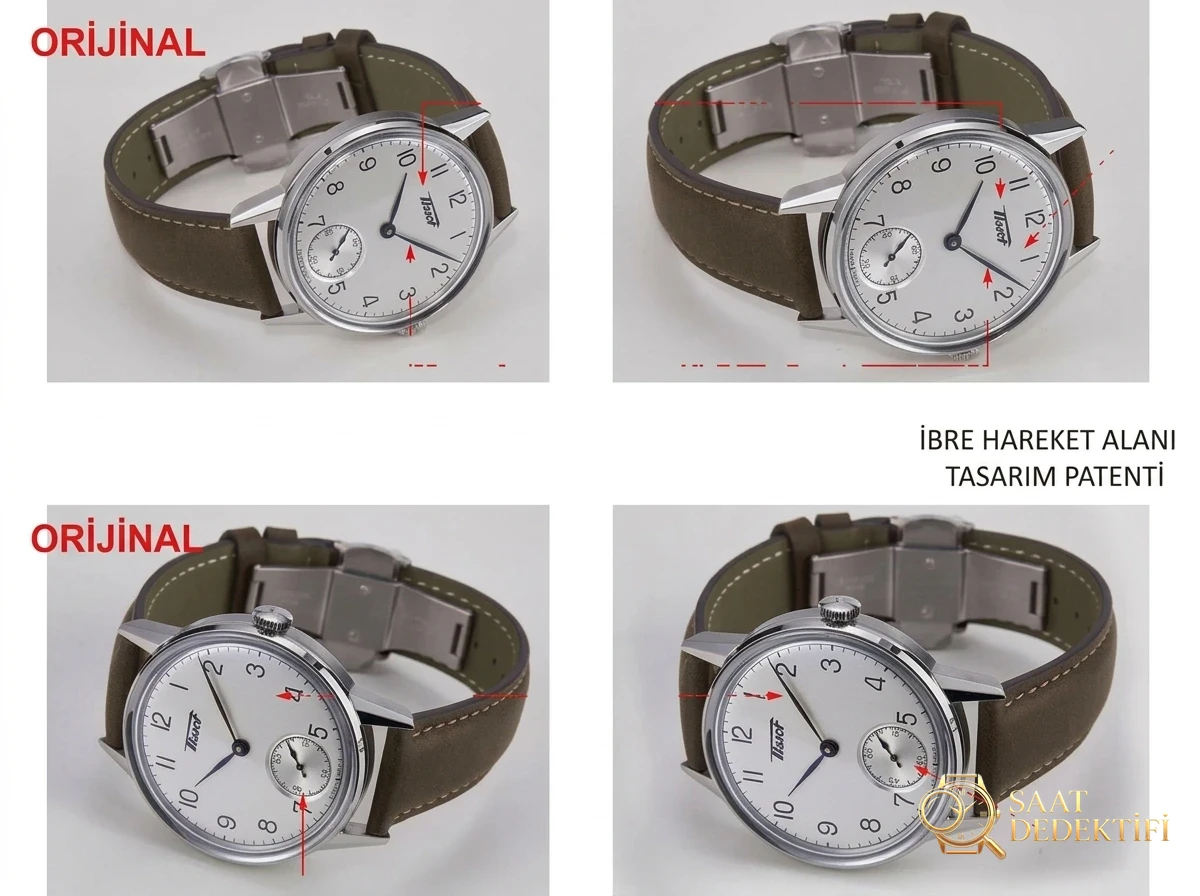 HM Factory Tissot Visodate serisi manuel kurmalı, orijinal İsviçre ETA6498 mekanizmalı mekanik 2018 replika saat - Arka Kapak ve Mekanizma Detayı