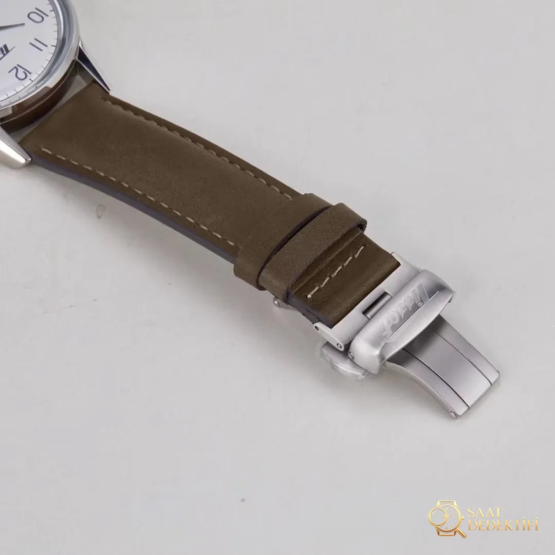 HM Factory Tissot Visodate serisi manuel kurmalı, orijinal İsviçre ETA6498 mekanizmalı mekanik 2018 replika saat - Toka İçi Mikro Ayar Mekanizması