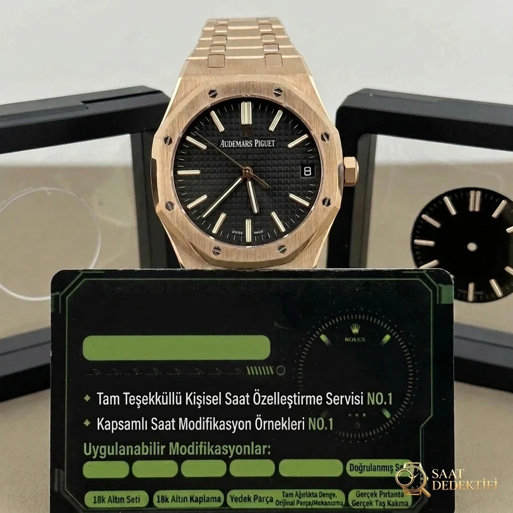 Hong Kong replika saat yükseltme, altın kaplama modifikasyonu ve yedek kadran aksesuarları için gerçek vaka referansları - Kadran Detayı ve Bezel İşçiliği