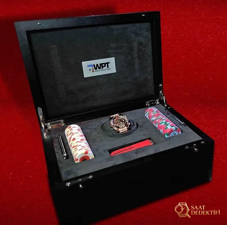 hublot Big Bang unico saat world poker tour wooden kutu