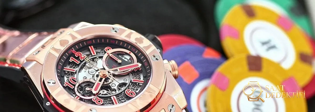 hublot Big Bang unico saat world poker tour deri kayışlar - Arka Kapak ve Mekanizma Detayı