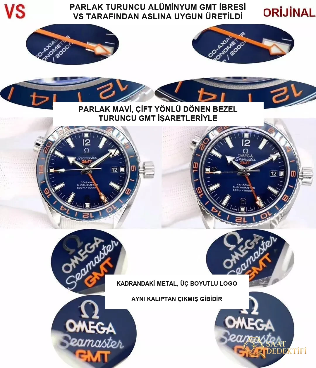 İç yapım 8605 mekanizması nasıl? VS Factory Omega Seamaster Planet Ocean 600M GMT mavi-turuncu bezel orta boy 43.5 mm replika saat — orijinalle karşılaştırmalı inceleme - Kasa Profili ve Kurma Kolu İncelemesi