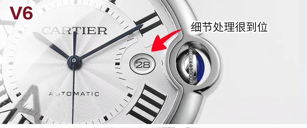 İlk gerçek-replika incelemesi: V6 Factory Cartier Ballon Bleu 42 mm V7 versiyonunun orijinal ve piyasa versiyonuyla karşılaştırması — 10. fotoğraf