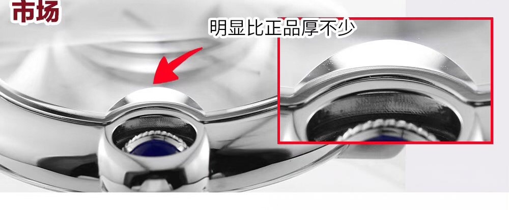İlk gerçek-replika incelemesi: V6 Factory Cartier Ballon Bleu 42 mm V7 versiyonunun orijinal ve piyasa versiyonuyla karşılaştırması — 24. fotoğraf
