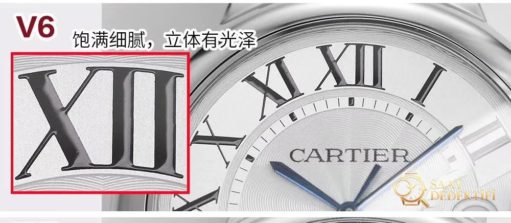 İlk gerçek-replika incelemesi: V6 Factory Cartier Ballon Bleu 42 mm V7 versiyonunun orijinal ve piyasa versiyonuyla karşılaştırması - Safir Kristal Cam Eğimi ve Yansıması