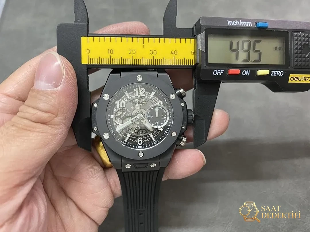 İnce bilekler için müjde: BBF Factory Hublot Big Bang 441 siyah seramik 42 mm kasa çapıyla geliyor - Mekanizma Zemberek ve Balans Detayı
