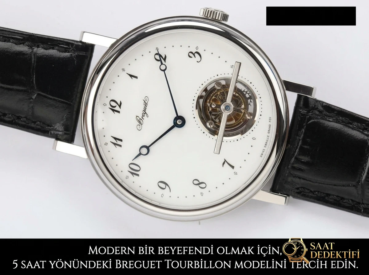 R8 Factory Breguet Classique Tourbillon 5367 beyaz mine kadran, önden görünüm